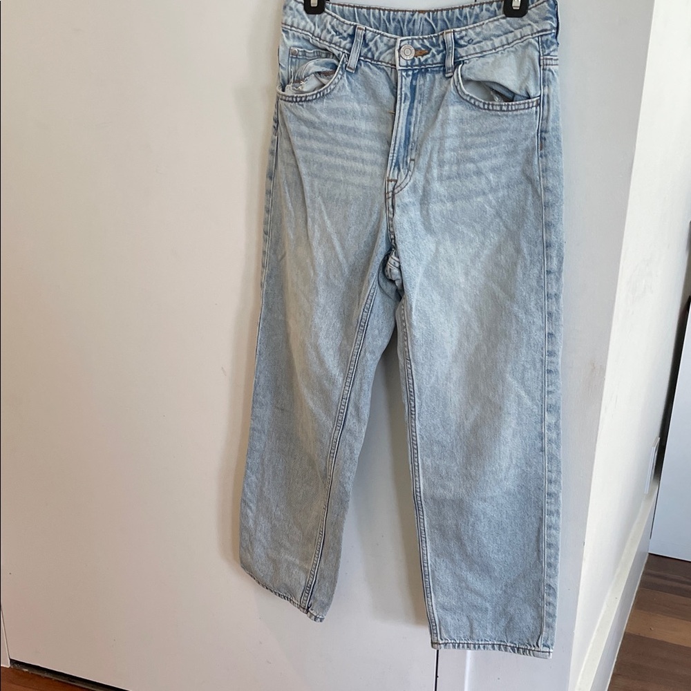 Kids H&M Loose Fit Light Blue Jeans
